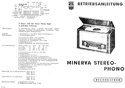 Stereo-Phono 595W; Minerva-Radio (ID = 1000155) Radio