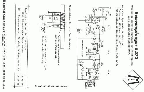 Reiseempfänger E573; MIRA Electronic, N (ID = 185609) Kit