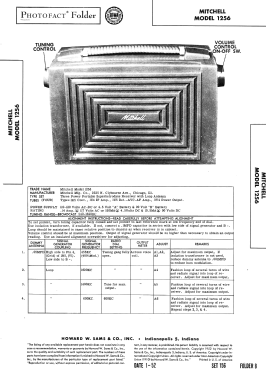 1256 ; Mitchell Mfg. Co., (ID = 3011383) Radio