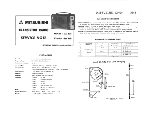 9X-628; Mitsubishi Electric (ID = 2759517) Radio