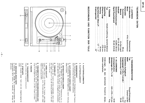 Turntable - Plattenspieler DP-15; Mitsubishi Electric (ID = 2099442) Ton-Bild