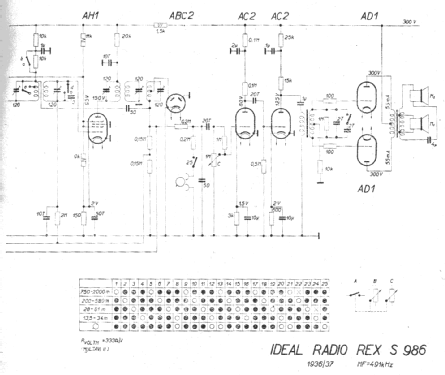 Ideal Radio Rex S986; Modry Bod, Praha- (ID = 11268) Radio