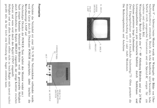 9' Monitor CDM-900/SW; Monacor, Bremen (ID = 1787401) Television