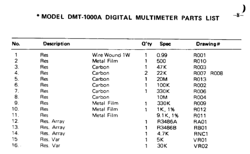 LCD Digital Multimeter DMT-1000A; Monacor, Bremen (ID = 1776909) Equipment