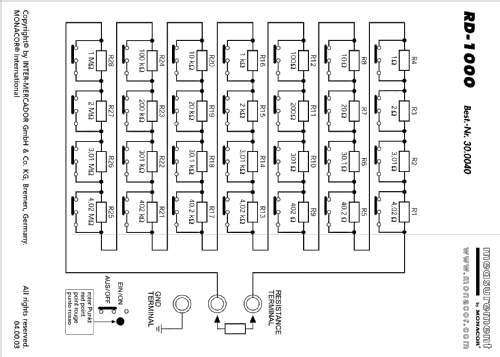 Mini Resistance Box RD1000; Monacor, Bremen (ID = 1207241) Equipment