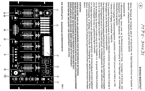 Stereo Mixer MPX-9100 DS; Monacor, Bremen (ID = 1206314) Ampl/Mixer