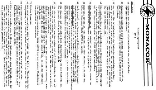 Universal-Batterietester BT-2; Monacor, Bremen (ID = 1202301) Equipment