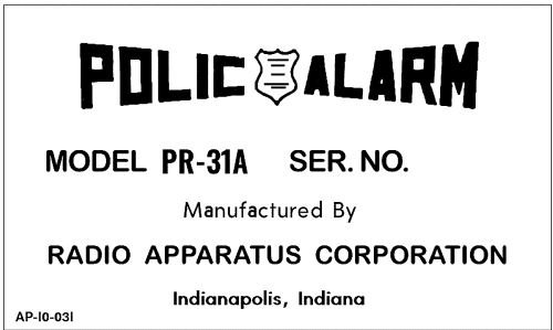 Policalarm PR-31A; Monitoradio; (ID = 3010587) Radio