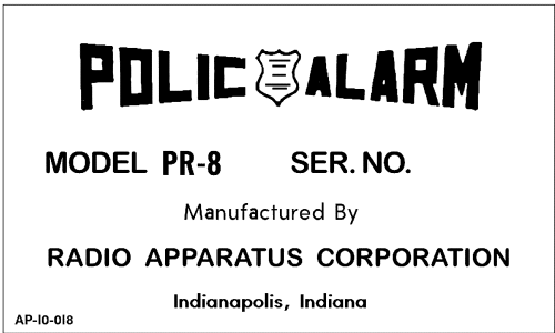 Police Alarm PR-8; Monitoradio; (ID = 3010582) Radio