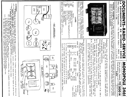 K3461 Ch= K461; Monopole, Bouveau et (ID = 231478) Radio