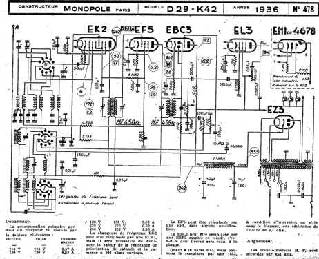 Châssis D29; Monopole, Bouveau et (ID = 220160) Radio