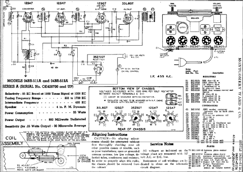 04BR-511A Order= P462 B 511 ; Montgomery Ward & Co (ID = 415796) Radio