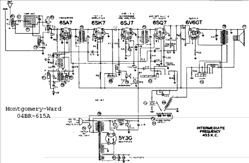 04BR-615A Order= 462 B 615 ; Montgomery Ward & Co (ID = 529578) Radio
