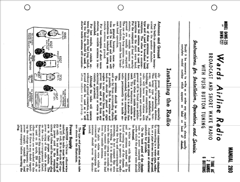 04WG-725 Order= 162 A 725 ; Montgomery Ward & Co (ID = 1630258) Radio