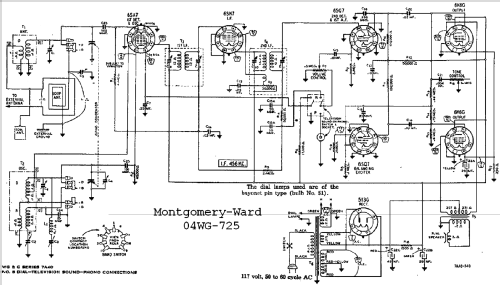 04WG-725 Order= 162 A 725 ; Montgomery Ward & Co (ID = 530690) Radio