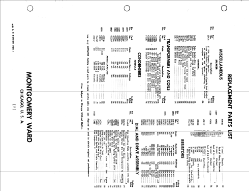 04WG-731 Order= P462 C 731 ; Montgomery Ward & Co (ID = 1630276) Radio