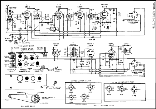 05FJB-6777B Ford 1949-1950; Montgomery Ward & Co (ID = 249527) Car Radio