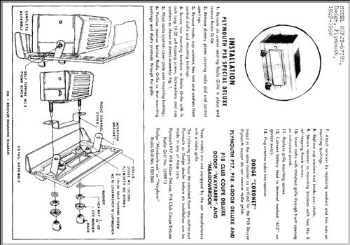 05FJB-6778B Dodge, Plymouth 1949-1950; Montgomery Ward & Co (ID = 249537) Car Radio