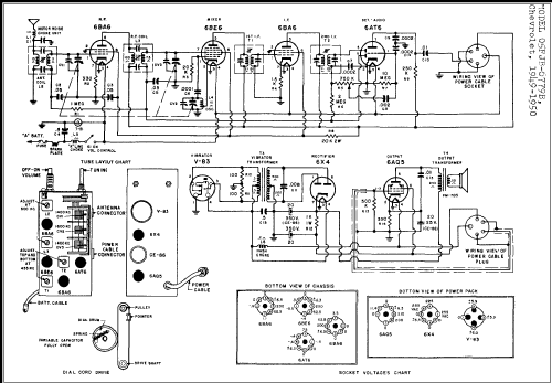 05FJB-6779B Chevrolet 1949-1950; Montgomery Ward & Co (ID = 249543) Car Radio