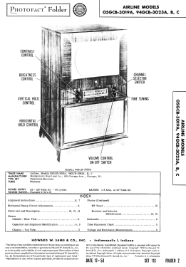 05GCB-3019A; Montgomery Ward & Co (ID = 2800357) Television