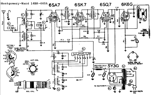 14BR-440A ; Montgomery Ward & Co (ID = 534581) Radio