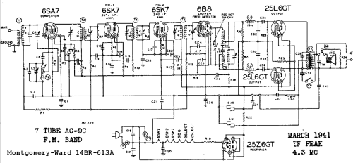 14BR-613A Order= 462 A 613 ; Montgomery Ward & Co (ID = 535824) Radio