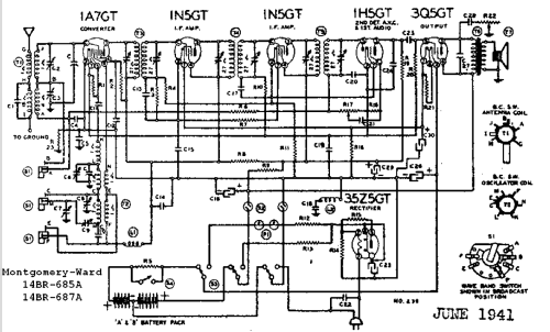 14BR-687A ; Montgomery Ward & Co (ID = 534416) Radio