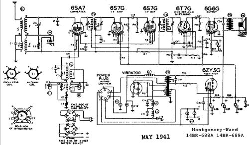 14BR-688A Order= P462 A 688 ; Montgomery Ward & Co (ID = 535045) Radio