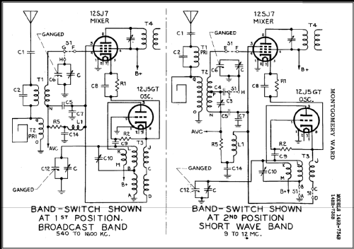 Airline 14BR-735B Order= P462 A 735 Radio Montgomery Ward & Co ...