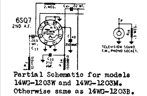 14WG-1203M ; Montgomery Ward & Co (ID = 536218) Radio