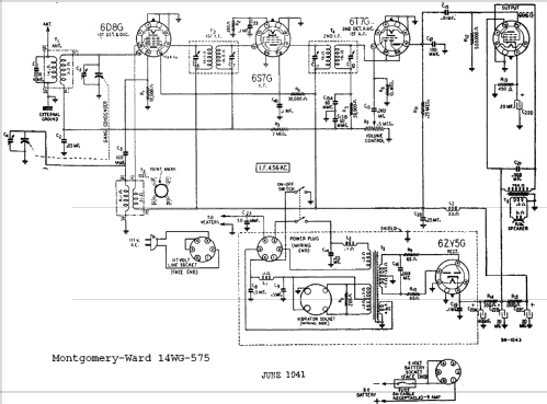 14WG-575 Order= P462 A 575 ; Montgomery Ward & Co (ID = 536229) Radio