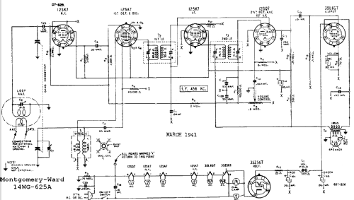 14WG-625A ; Montgomery Ward & Co (ID = 535942) Radio