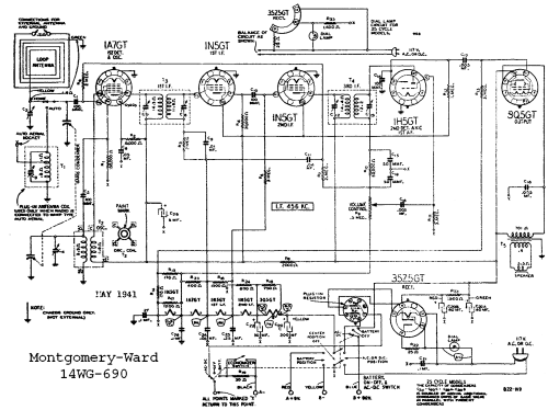 Airline 14WG-690 Order= P462 A 2690 Radio Montgomery Ward & Co ...