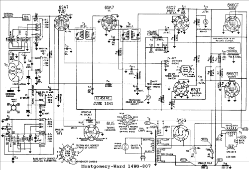 14WG-807 Order= P162 A 807 ; Montgomery Ward & Co (ID = 540018) Radio