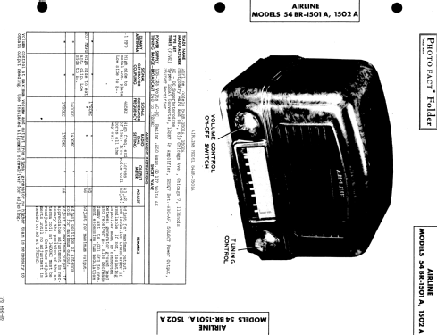 Airline 54BR-1501A ; Montgomery Ward & Co (ID = 513252) Radio