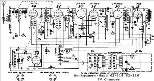 Airline 62-114 Order= 162 B 114; Montgomery Ward & Co (ID = 572563) Radio