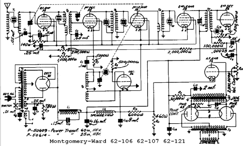 Airline 62-121 Order= 662 A 121; Montgomery Ward & Co (ID = 572569) Radio