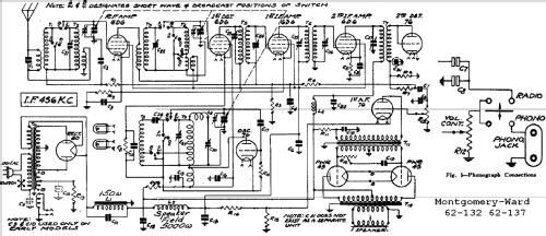 Airline 62-137 Order= 162 B 137; Montgomery Ward & Co (ID = 574641) Radio