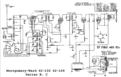 62-156X Series B; Montgomery Ward & Co (ID = 615916) Radio