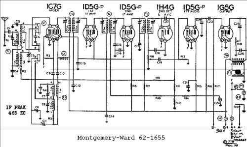 Airline 62-1655 Order= P162 B1655 Series A; Montgomery Ward & Co (ID = 609597) Radio