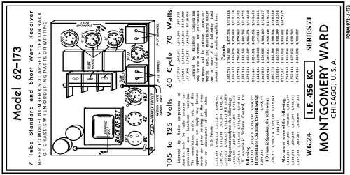 62-173 ; Montgomery Ward & Co (ID = 3023700) Radio