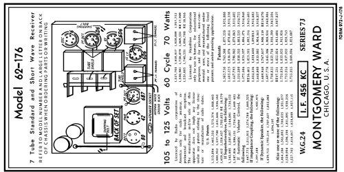 62-176 ; Montgomery Ward & Co (ID = 3023702) Radio