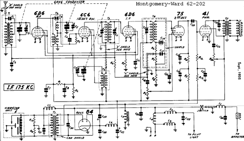 62-202 ; Montgomery Ward & Co (ID = 587867) Car Radio