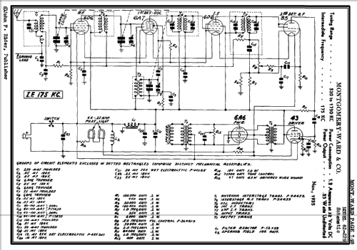 62-229 Order= 462 C 229 ; Montgomery Ward & Co (ID = 534567) Radio