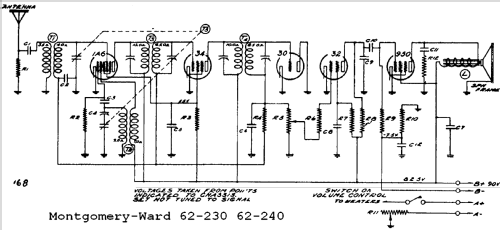 62-230 Order= 662 C 230 ; Montgomery Ward & Co (ID = 579950) Radio