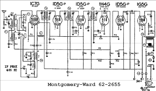 Airline 62-2655 Order= P162 B2655 Series A; Montgomery Ward & Co (ID = 600573) Radio