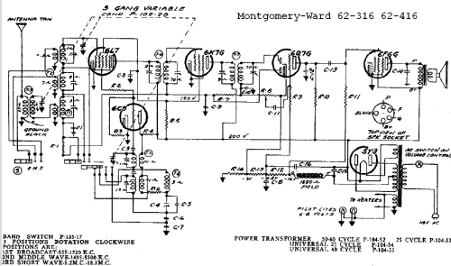 62-316 Radio Montgomery Ward & Co. Wards, Airline; Chicago, IL, build ...