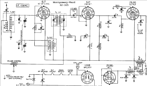 Airline 62-325 Order= P462 A 325 ; Montgomery Ward & Co (ID = 601198) Radio