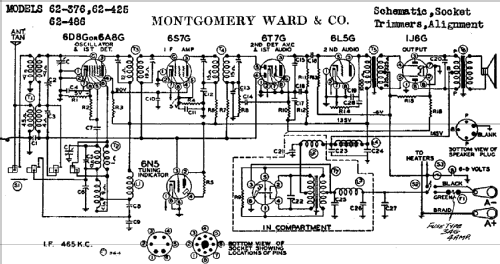 62-376 Radio Montgomery Ward & Co. Wards, Airline; Chicago, IL, build ...