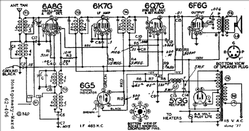 Airline 406 Order= P462 B 406; Montgomery Ward & Co (ID = 595469) Radio